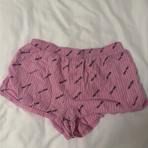 PINK Victoria's Secret Striped Pink Athletic Shorts